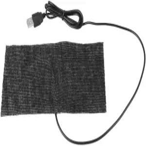 USB 시트 히팅 전기 패드 블랙 5V 탄소 섬유 매트 손난로 20x10cm 따뜻한 담요용 필름