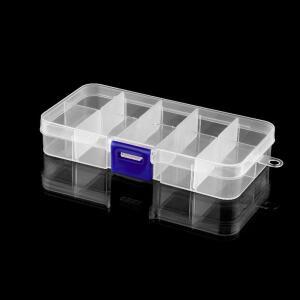 호환 6Pcs 미니 투명 플라스틱 보관 상자 비즈에 대 한 조정 가능한 구획 DIY 쥬얼리 버튼 공예 용품 작은 도구