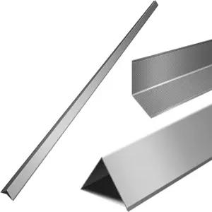 알루미늄 합금 금속 모서리 보호대 6PCS 벽 2x2x48인치 장식 6개 19Ga 두께의 은색 색상 팩