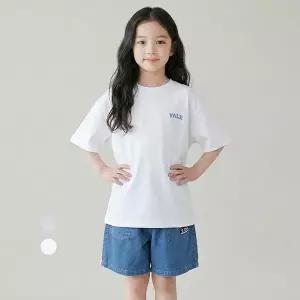 [예일키즈](대전신세계) 베이직 로고 티셔츠+하프 데님 팬츠 셋업 2종 택1 (정상가 49,000원)