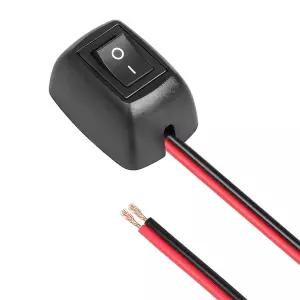 OELFFOW 블랙 인라인 로커 스위치 KCD1 SPST 2 위치 온/오프 박스 16A 125V/6A 250V 4개의 와이어 클램프
