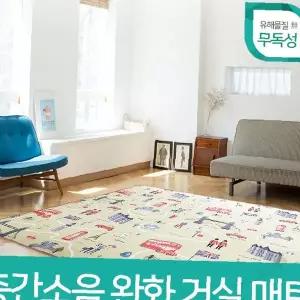 거실 바닥 충격 흡수 두꺼운 폴리에틸렌 매트 아이 놀이방 베란다 층간 소음 완화