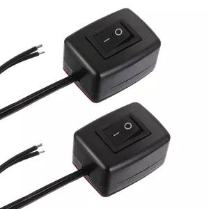 EPLZON 자동차 로커 스위치 12V ON/OFF 양면 설치 표면 장착 버튼 조명 전원 LED 라이트 스트립 안개등