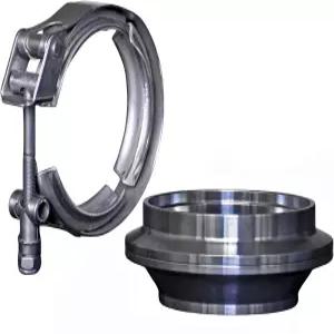 DEEPFLOW 2.5~3인치 ID 배기 V-밴드 어댑터 감속기 커플러 스테인리스 스틸 3~2 1/2인치 헤더 컬렉터