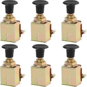 SING F LTD 6pcs JK106 풀 푸시 헤드라이트 스위치 DC 12V 5A 차량용 래치 오프