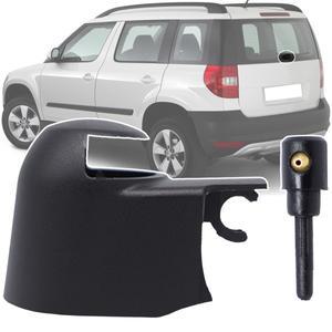 후방 와이퍼 암 커버 로커 볼트 캡 와셔 제트 노즐 Skoda Fia Combi Roomster 5J Praktik Yeti 5L 2009 -