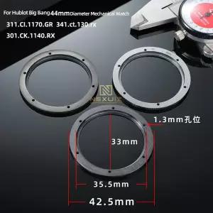 호환 Hublot Big Bang 시리즈 시계용 세라믹 링 입 검정색 반투명 샌드블라스팅 링 외부 링 액세서리 42.5X