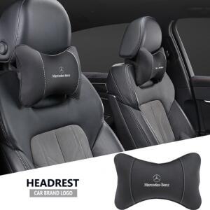 메르세데스 호환 벤츠 호환 AMG A B C E G CLA W211 W203 C200 C300용 자동차 시트 헤드레스트 로고 목 베