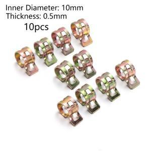 10Pcs  5-16mm 아연 도금 패스너  오일 라인 워터 호스 파이프 튜브 클램프 스프링 클립