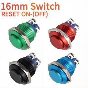 25PCS 둥근 모양 16mm IP67 금속 푸시 버튼 스위치 방수 셀프 리셋 순간