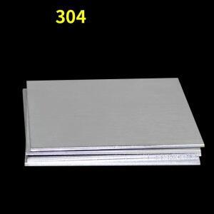1Pc 304 스테인레스 스틸 광택 플레이트 시트 두께 1mm1.2mm1.5mm1.8mm2mm2.5mm3mm4mm5mm x 100mm 정사각형