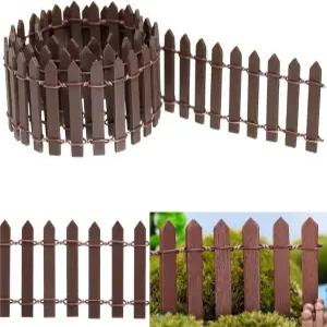 요정 정원 울타리 35인치 액세서리 야외 나무 피켓 DIY 화분 장식 인형의 집을 위한 미니