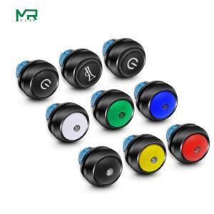12mm 셀프 리셋 및 자동 잠금 12v 구형 버튼 스위치 미니 소형 LED 4 핀 방수 전원 라운드 램프 포함