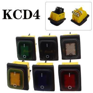 LED 장착 자동 보트 해양 토글 로커 스위치 KCD4 ON OFF 헤비 듀티 4 핀 DPST IP67 밀폐 방수 T85 30A 250V