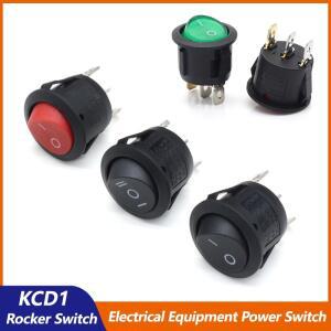 KCD1 시리즈 원형 로커 스위치 LED 자동차 대시 보드 전원 2 핀 3 ON-OFF-ON 23 6A 250VAC 10A 23mm