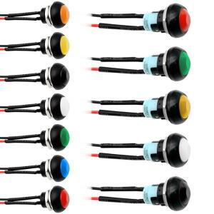 520Pcs PBS-33B 12mm 순간 자체 재설정 자동 잠금 푸시 버튼 스위치 ON OFF 와이어 케이블이 2Pin 미니 소