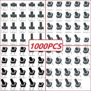 1000PCs 6X6X4.14.34.555.566.577.588.599.51010.51111.51212. 촉각 푸시 단추 스위치 DIP SMT 4 핀 2 5mm