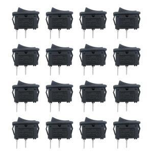 510pcs KCD1-101 AC 6A 250V 2 핀 ONOFF IO SPST 스냅인 미니 소형 블랙 버튼 보트 로커 스위치 15x21MM
