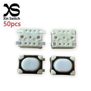50PCS 3x4x2.5mm SMD 택트 스위치 3.2x4.2 패치 타입 플랫 피트랩드 피트 50mA DC 12V 셀프 리셋 마이크로