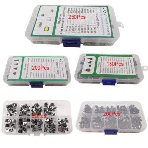 200250개 6x6mm 마이크로 푸시 택트 스위치 키트 SMD 촉각 버튼 액세서리 2핀 4핀 DIP