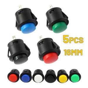 520PCS R13-507 스냅 온 버튼 인칭 16MM 라운드 잠금 없음 자체 재설정 스위치 패널 장착