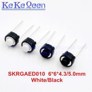 100pcs SKRGAED010 ALPS 택트 스위치 6x6x4.36x6x5 흰색 검정색 터치 DIP ON-OFF 푸시 버튼 마이크로