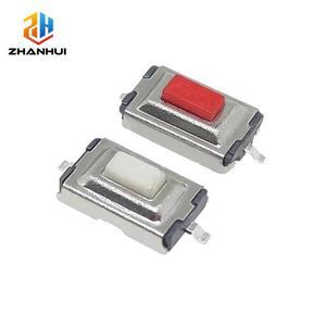 20개 3×6×2.5mm 2핀 SMD 택트 스위치 - 자동차 리모컨 키용 빨간색흰색 푸시 버튼 마이크로