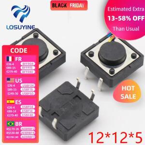30 개세트 12x12x5MM 4PIN SMT G82 촉각 택트 푸시 버튼 마이크로 스위치 셀프 리셋 DIP 상단 구리