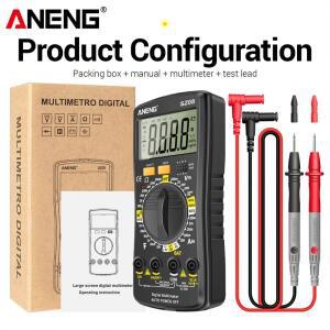 호환 SZ08 디지털 초박형 멀티미터 저장 전문가용 미터 자동 전압계 AC 220V 저항 휴대용 테스터