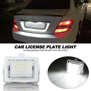 2Pcs LED 라이센스 번호 플레이트 라이트 메르세데스 호환 벤츠 호환 W204 W212 CLA R172 C117 2011 2013-