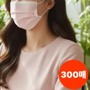 메디케이알 덴탈 마스크 KF-AD 300매 L 복숭아 일회용
