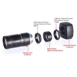 SM1 나사 어댑터 슬리브 C-SM1 SM1-C C 마운트 어댑터 CCD 카메라 렌즈 어댑터 광학 실험 연구용 1 인치 기본 광학