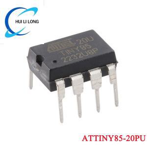 호환 ATtiny85-20PU DIP-8 ATTINY85 DIP8 85-20PU ATTINY85-20 20U TINY85 DIP 8 비트 AVR 컨트롤러 칩 IC 새로운 원본
