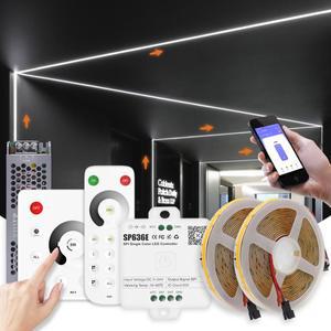 말달리기용 COB LED 스트립 Banlanx APP SP636E 터치 컨트롤러 세트 WS2811 20m 15m 24V 수류 테이프 리본