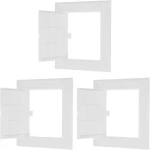PATIKIL 5x5 인치 탈착식 힌지 액세스 패널 3Pcs ABS 배관용 도어 건식 벽체 전기 케이블 배선용 쉬운 벽
