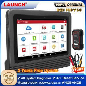 런치 X431 PRO V 5.0 자동차 진단 도구 DBSCar VII O2 스캐너 전체 시스템 CAN  DOIP SGW ECU 코딩 포함