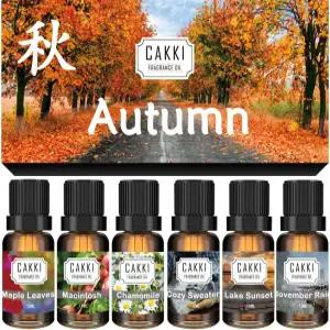 가정용 디퓨저용 가을 에센셜 오일 CAKKI 향수 세트 향기 6가지 천연 아로마테라피 양초 만들기 비누