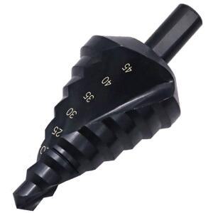 10-45mm 스텝 드릴 비트 HSS 코발트 스텝 스텝 질소 나선형 스텝 콘 금속 커터 금속 콘 삼각형 생크 홀 드릴 도구