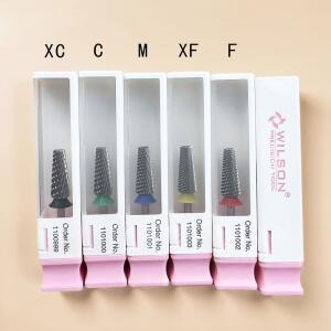 슈퍼 6.0mm 5 in 1 크로스 컷 카바이드 네일 드릴 비트 세트 아크릴 네일 도구 용 젤 네일 드릴 비트를 신속하게 제거
