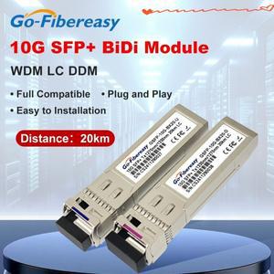 10Gb BiDi SFP 트랜시버 모듈 Mikrotik/Huawei 스위치용 10km20km/40km/60km T1270/R1330nm LC WDM 광