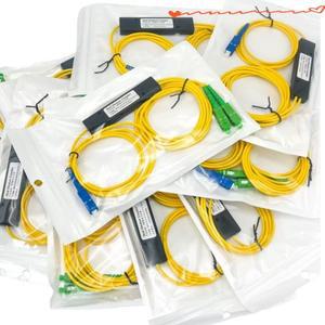 10개/묶음 1X2 SC/UPC-SC/APC PLC 단일모드 광섬유 분배기 FTTH 패브리카 에세 박스 SM