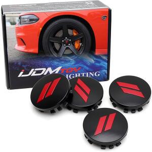 호환 4개 세트 63mm 2 5인치 // Dodge Charger Challenger Durango용 슬래시 림 센터 캡 커버 교체