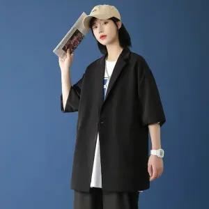 남자정장재킷 정장 자켓 캐주얼 여름 솔리드 미니 상의 반팔 포트 코트 원템2