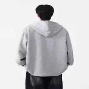 남성용 가을 빈티지 캐주얼 카디건 배색 스냅백 후드 패피3