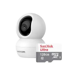 코콤 KTC-Z30 홈캠+128GB SD카드 300만화소 가정용 홈카메라 CCTV 세트