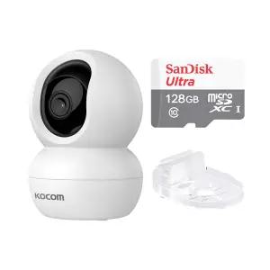 코콤 KTC-Z30 홈캠+128GB+투명 무타공 거치대 300만화소 홈카메라 세트