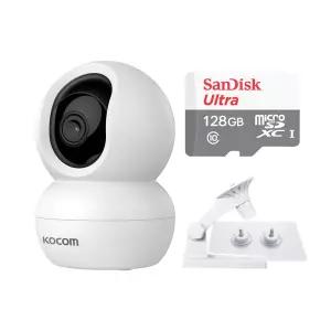 코콤 KTC-Z30 홈캠+128GB+벽부형 거치대 무타공 300만화소 홈카메라 세트