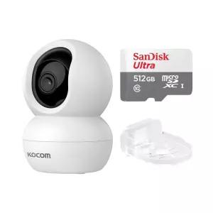 코콤 KTC-Z30 홈캠+512GB+투명 무타공 거치대 300만화소 홈카메라 세트
