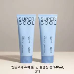 멘톨로지 슈퍼 쿨 모공 트러블 지성피부 약알칼리성 딥 클렌징 폼 140ml 2개