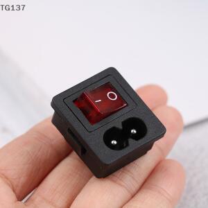 호환 전원 코드 인렛 소켓 리셉터클 온오프 레드 라이트 로커 스위치 250V 10A